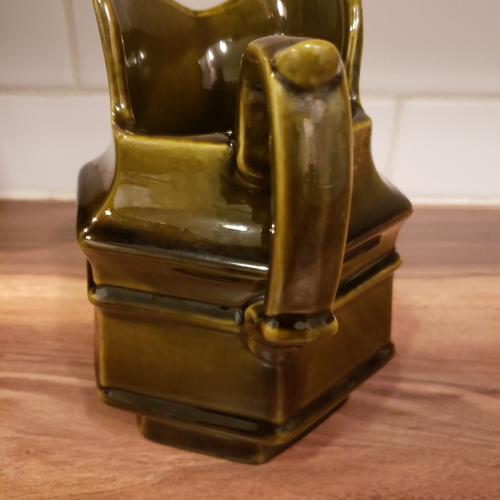 Haeger Olive Green Ceramic Pitcher #8081 - Picture 4 of 5